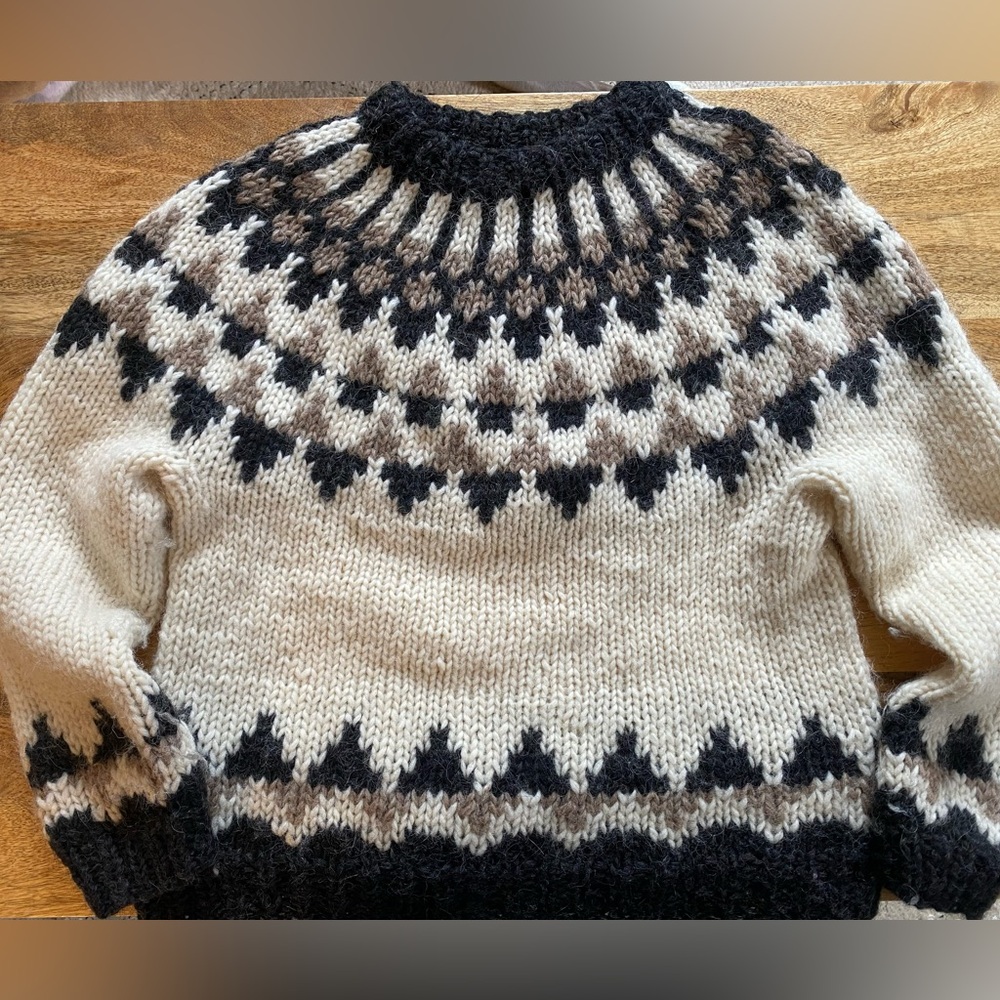 Hand knit Icelandic Wool Sweater